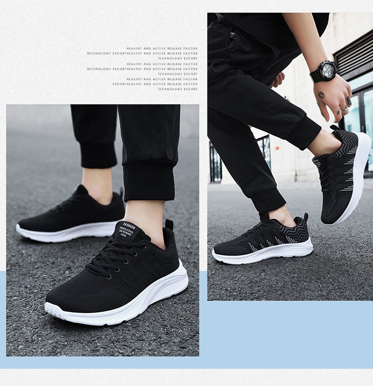 Spring And Summer - Men's Running Casual Flying Woven Shoes