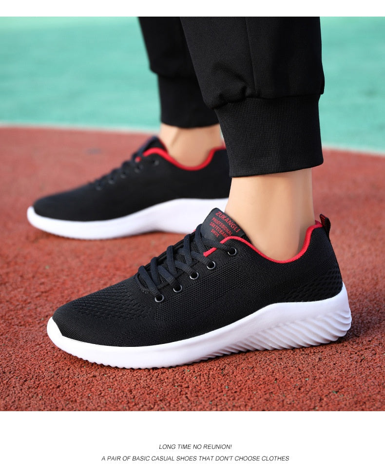 Spring And Summer - Men's Running Casual Flying Woven Shoes