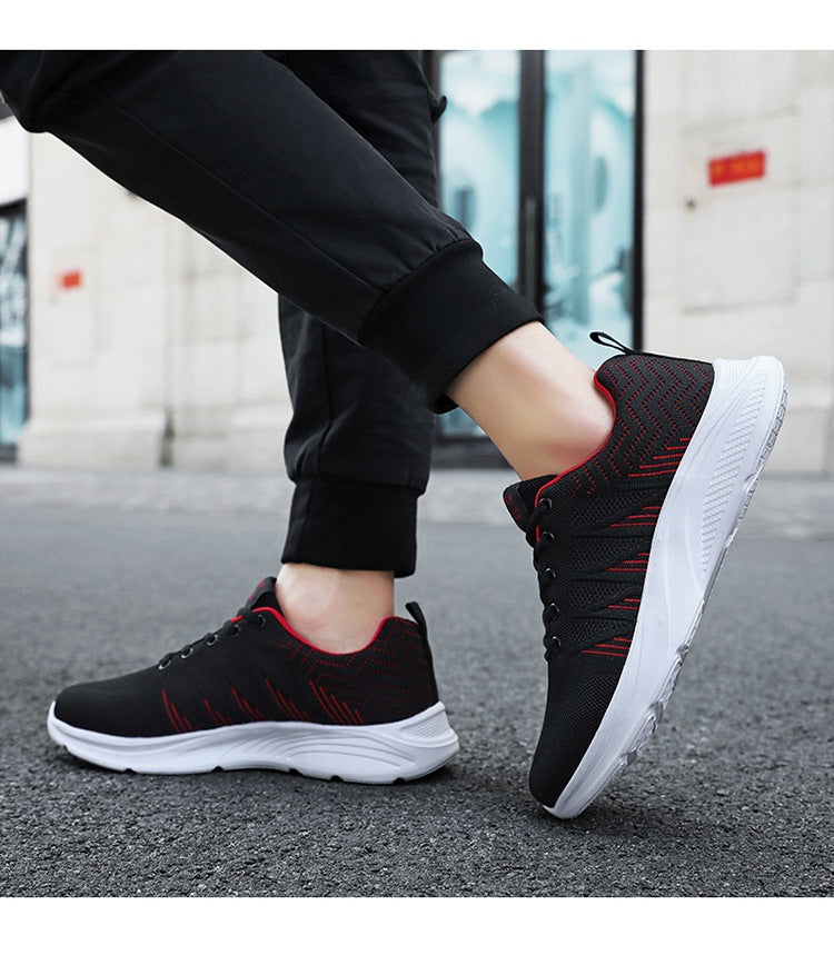 Spring And Summer - Men's Running Casual Flying Woven Shoes