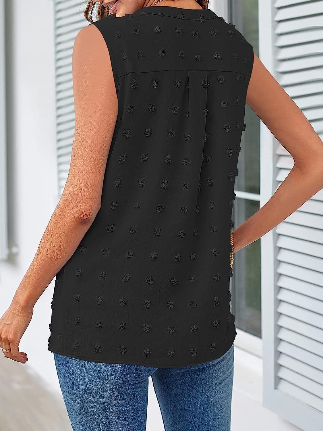 Women's Jacquard Sleeveless V-neck Vest