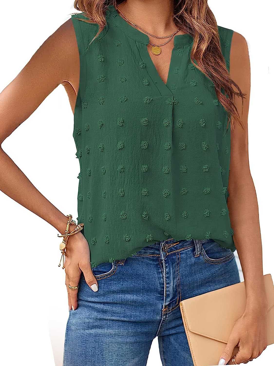 Women's Jacquard Sleeveless V-neck Vest