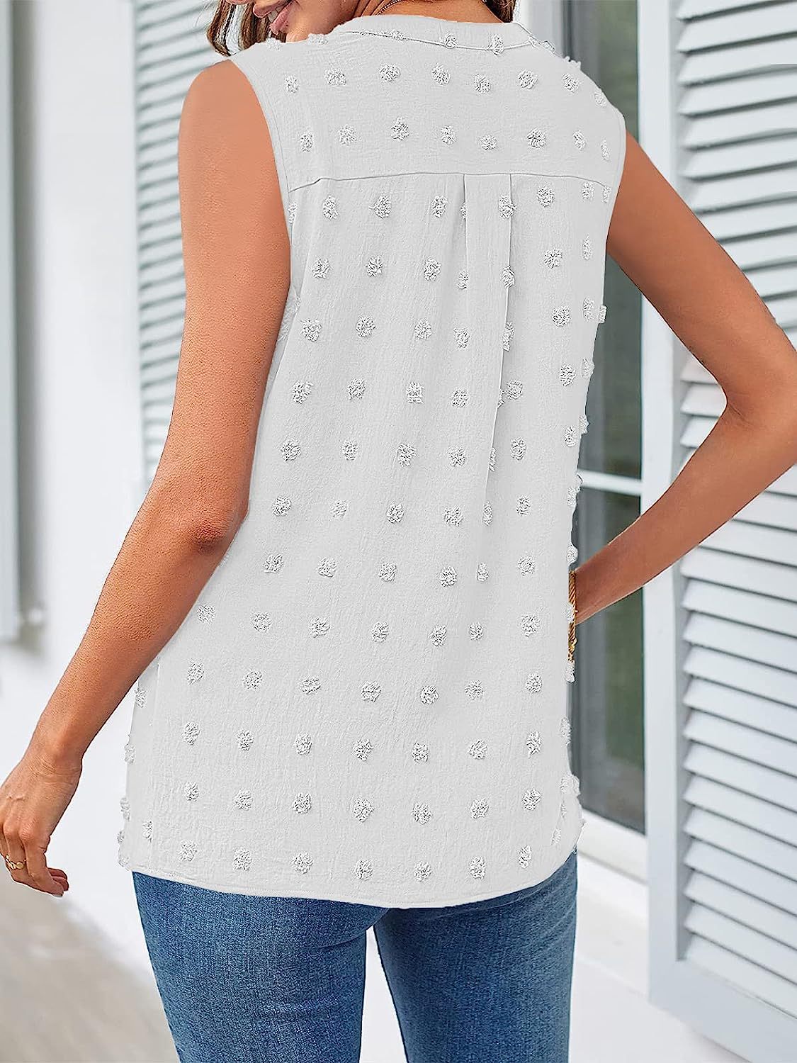 Women's Jacquard Sleeveless V-neck Vest