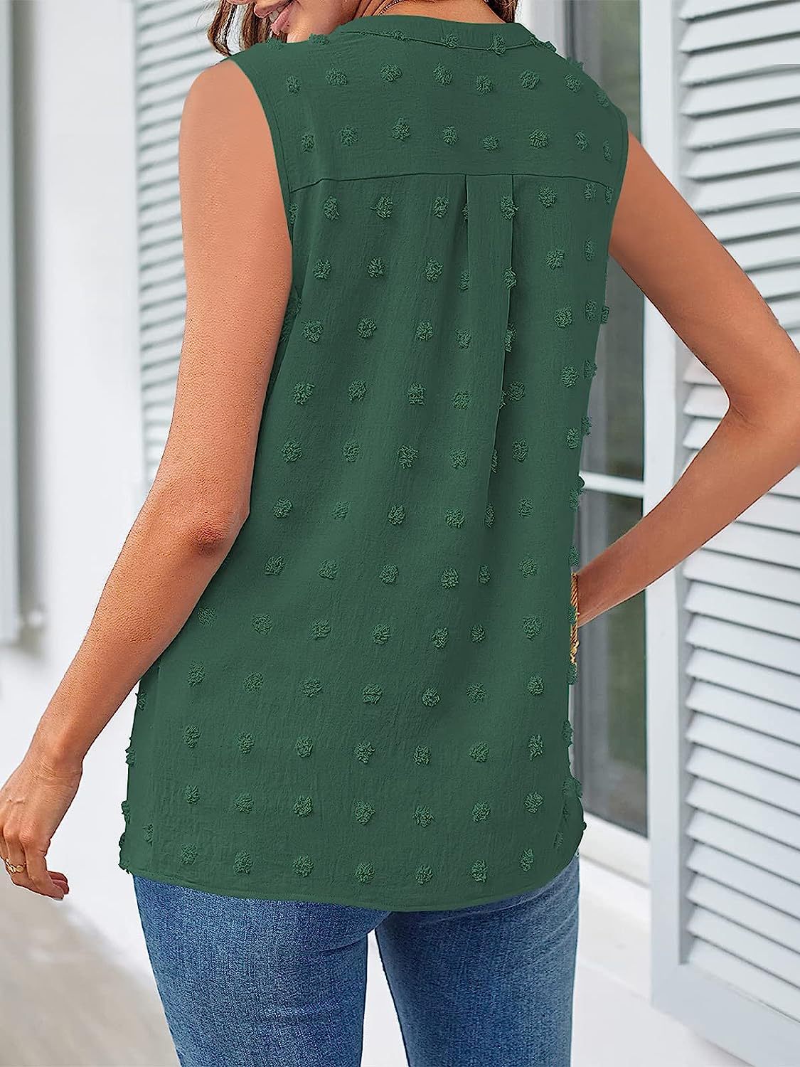 Women's Jacquard Sleeveless V-neck Vest