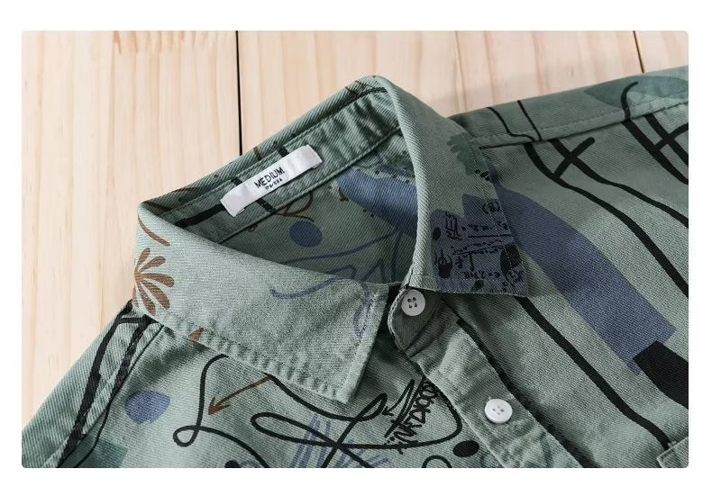 Casual style Men's Loose Long Sleeve Shirt