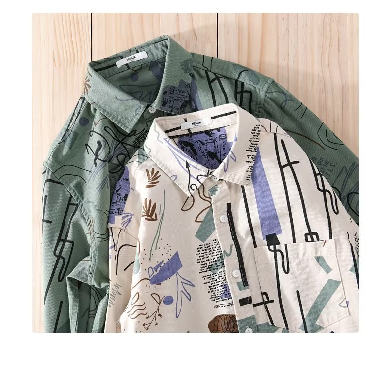 Casual style Men's Loose Long Sleeve Shirt