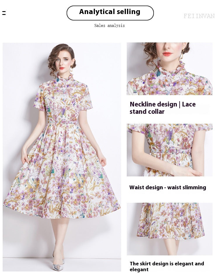 Mild Luxury Retro Elegant Dress - Women