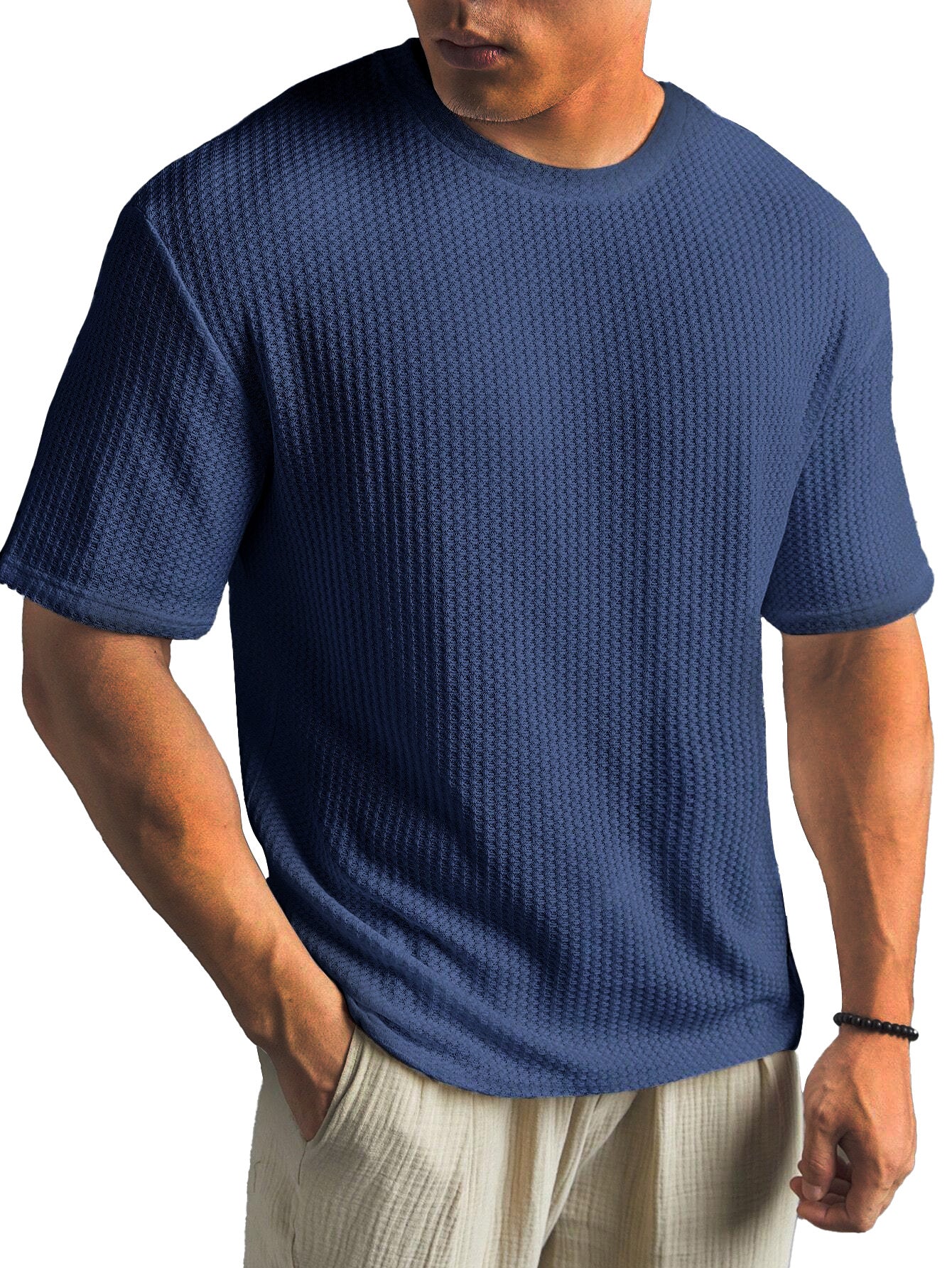 Casual Versatile Solid Color Men's Summer T-shirt