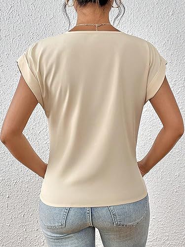 Casual Fashionable T-shirt Irregular Knot Top For Women