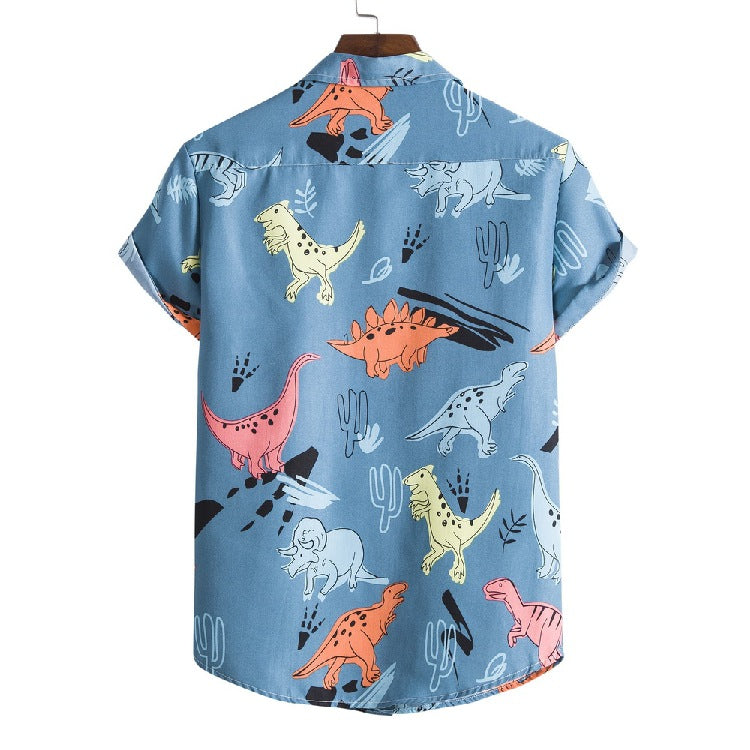 Casual Men's Hawaiian Beach Style shirt with Collar - Short Sleeve